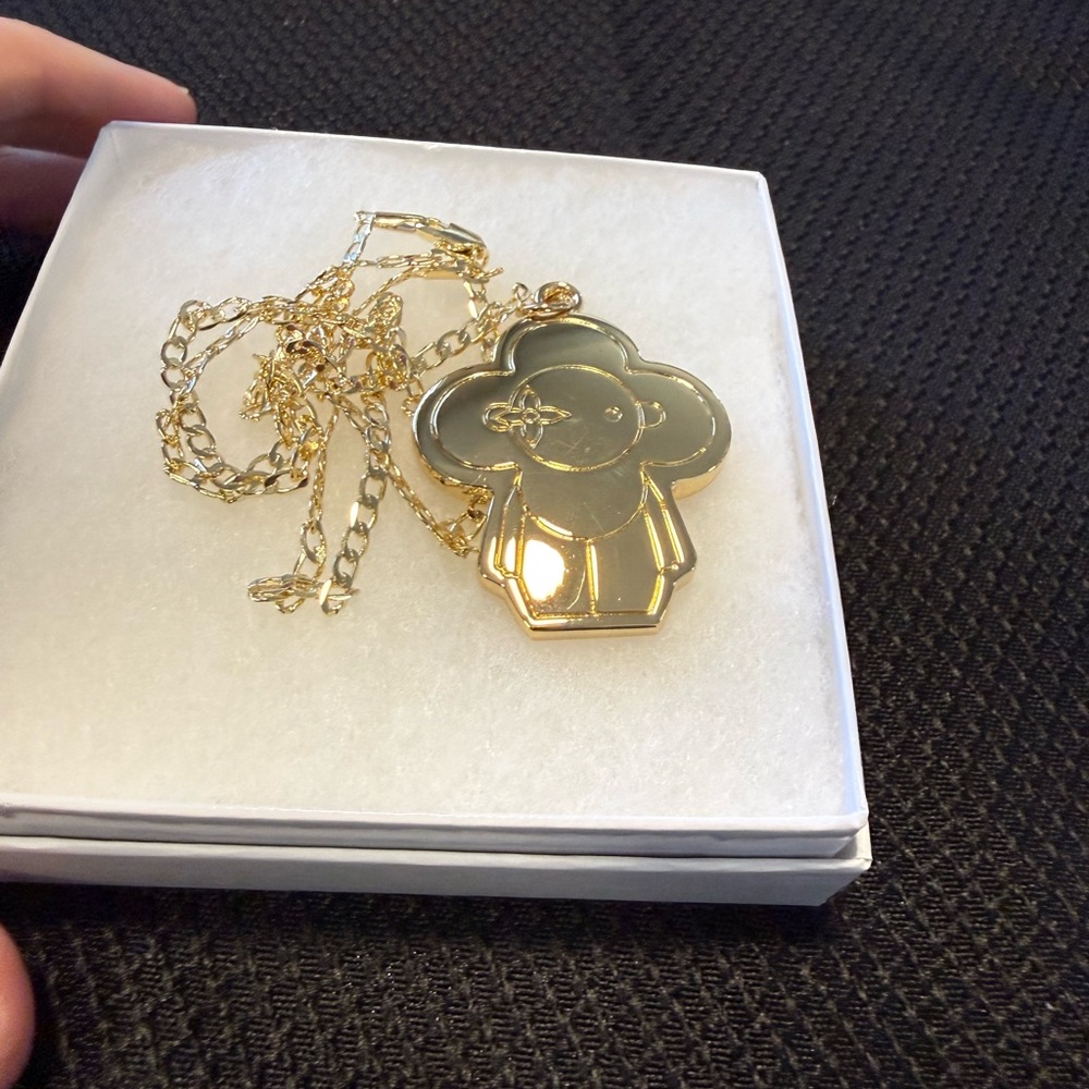 Fashion Gold Toned Vivienne Charm Necklace - Picture 8 of 8